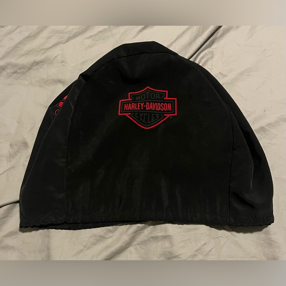 Harley-Davidson Black and Red helmet dust cover